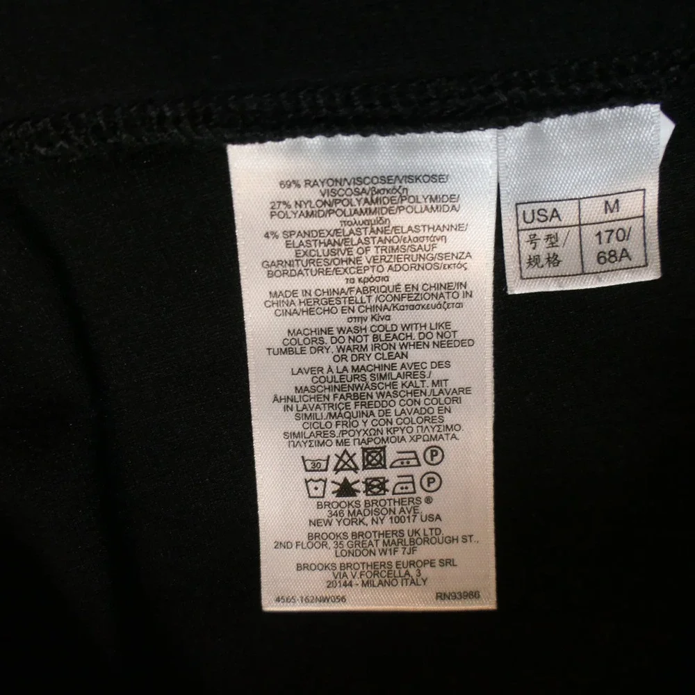 Brooks Brothers Women Leggings M Black Preppy Minimalist Quiet Luxury Clean Girl